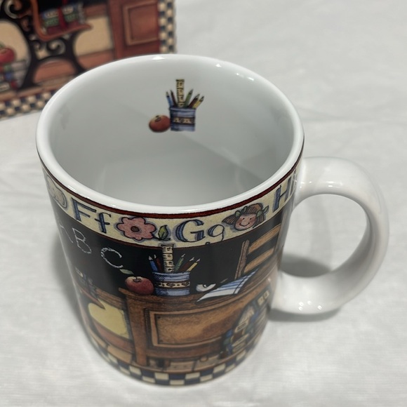 Vintage Teacher’s All Checked Out Coffee Mug Susan Winget #12 Lang & Wise NEW - Picture 8 of 14